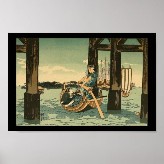  Japanse Wall Art Woman Poster (Voorkant)