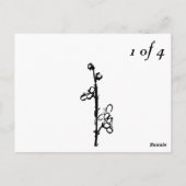 Japanse Warrior Briefkaart (Achterkant)