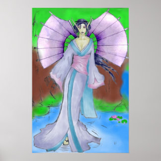 Japanse waterafdruk poster