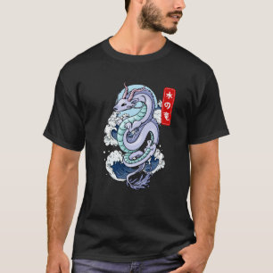 Japanse Waterdraak Elementaire Mythische Gevleugel T-shirt