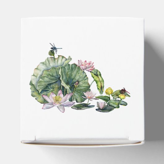 Japanse waterlelies en lotusbloemen bedankdoosjes (Bovenkant)