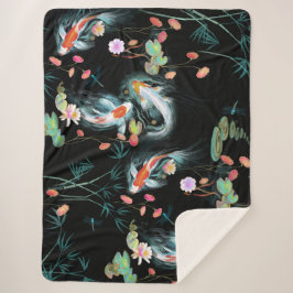 Japanse watertuin Sherpa Blanket Deken