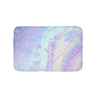 Japanse waterval Art Lavender Blauwgroen Aqua Flor Badmat