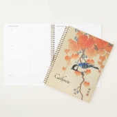 Japanse Waterverf  afdrukken met vogel Planner (Display)