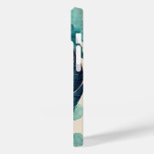 Japanse Wave Draak Schaal Monogram Case-Mate iPhone Case (Achterkant / Links)