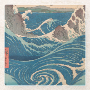 Japanse Waves Naruto Whirlpoolkunstwerk Glazen Onderzetter