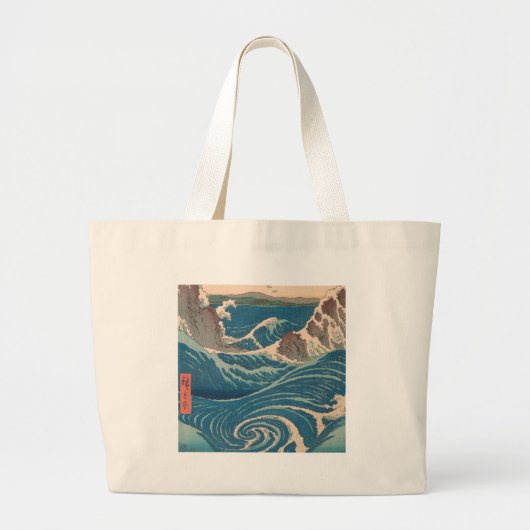 Japanse Waves Naruto Whirlpoolkunstwerk Grote Tote Bag (Voorkant)