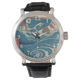 Japanse Waves Naruto Whirlpoolkunstwerk Horloge