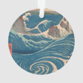 Japanse Waves Naruto Whirlpoolkunstwerk Ornament (achterkant)