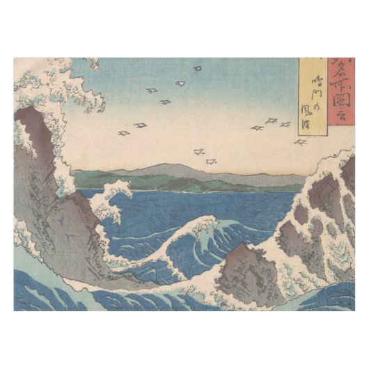 Japanse Waves Naruto Whirlpoolkunstwerk Tafelkleed (Voorkant (Horizontaal))