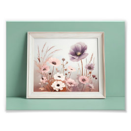 Japanse Wildflower Minimalist Botanical Foto Afdruk