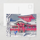 Japanse winter feestdagenkaart (Voorkant / Achterkant)