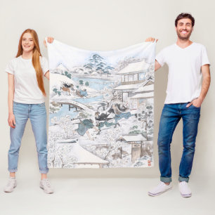 Japanse Winter Ukiyo-e van de 47 Ronin Fleece Deken