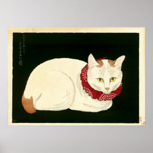  Japanse Witte Kat van Takahashi Shōtei Poster