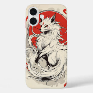 Japanse Witte Kitsune vos iPhone 16 Plus Hoesje