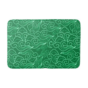  Japanse wolken, Jade Green  Badmat
