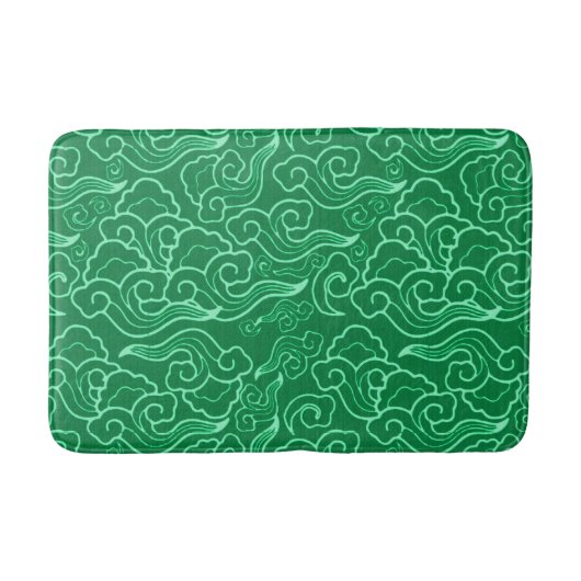  Japanse wolken, Jade Green  Badmat (Voorkant)