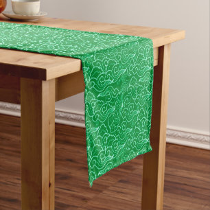  Japanse wolken, Jade Green Korte Tafelloper