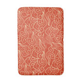  Japanse wolken, koraal Sinaasappel  Badmat (Voorkant Verticaal)