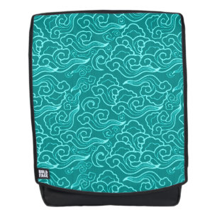 Japanse wolken, Turquoise en Aqua Rugtassen