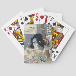 Japanse Woodblock Print door Kunichika Speelkaarten