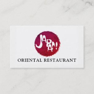 Japanse Woord Vlag, Oriental Restaurant Visitekaartje