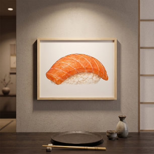 Japanse Zalm Sushi Nigiri Foodie Poster