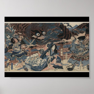 Japanse Zee Monster ongeveer 1815 Poster