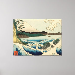 Japanse Zee van Satta Hiroshige Kunst Canvas Afdruk