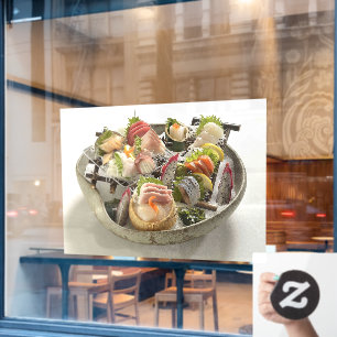 Japanse Zeevoedsel Restaurant Zakelijk Raamsticker