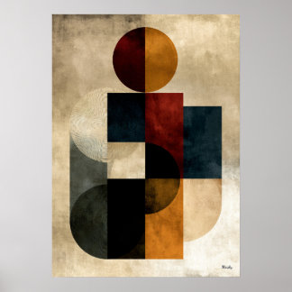 Japanse Zen-rimpel geometrische abstracte wandkuns Poster