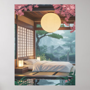 Japanse Zen-slaapkamer Muur Minimalistische Tatami Poster