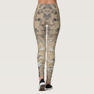 Japanse zomerbloemen leggings