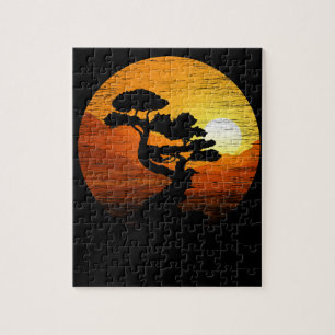Japanse zonnestische Natuur Japan Bonsai - boom Legpuzzel