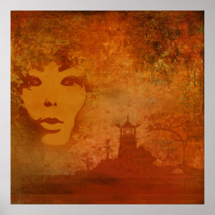 Japanse zonsondergang poster