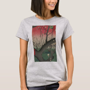 Japanse zonsopgang zonsondergang pruim landgoed bo t-shirt