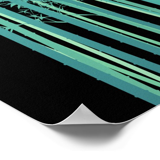 Japanse Zwaardman in het Bamboebos Samurai Poster (Hoek)