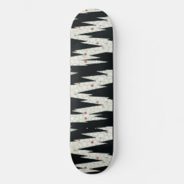  Japanse zwarte en witte bloemen Skateboard