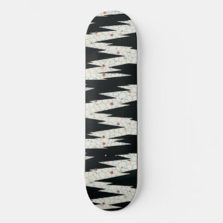 Japanse zwarte en witte bloemen Skateboard