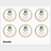 Japapeno Jelly Canning Jar Étiquette (Feuille)