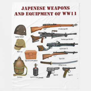 JAPENESE WAPENS EN APPARATUUR VAN WWII FLEECE DEKEN