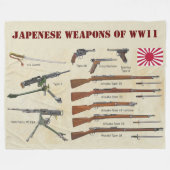JAPENSE WAPENS VAN WWII FLEECE DEKEN (Voorkant (Horizontaal))