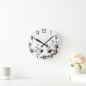 Japon Bairei Grue Oiseaux Wetlands Horloge murale (Maison)