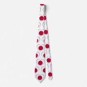 Japon Drapeau couleurs Motif de coeur Cravate (Devant)