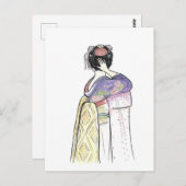 Japon Geisha carte postale Art (Devant / Derrière)