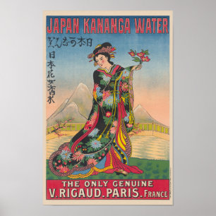Japon Kananga Water Poster vintage 1906