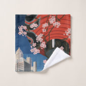 Japon Tokyo Vintage Japonais affiche de voyage (Gant de toilette)
