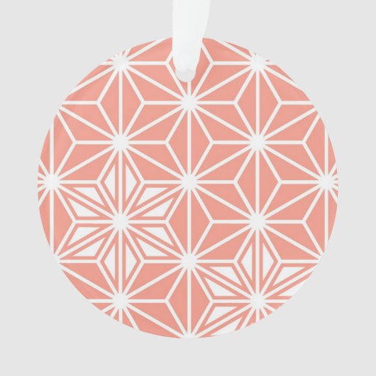 Japonais Asanoha motif - corail rose (devant)