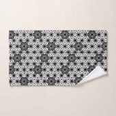 Japonais Asanoha ou Star Motif - blanc et noir (Serviette à main)
