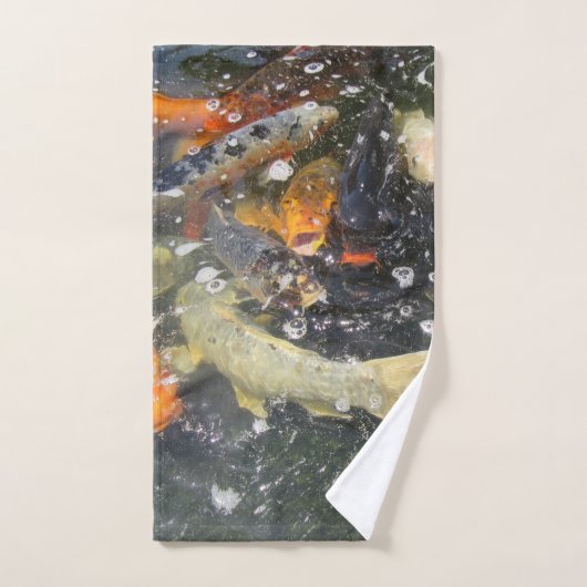 Japonais Carpe Koi Poisson Natation (Serviette à main)